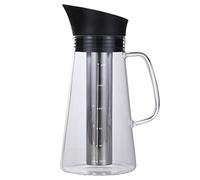 Fesjoy Cold Brew Maker,Bouilloire d'extraction à froid Machine à infusion à froid Bouilloire à café à infusion froide Machine à café glacé Verre en acier inoxydable hermétique à l'air Bouilloire à caf