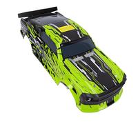 Fesjoy Coque de Carrosserie de Rechange pour Voiture RC - en PVC Noir et Vert - Motif Léger et Net - Échelle 1/14 avec Ajustement sans Couture pour Haiboxing 2103