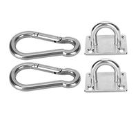 Fesjoy Crochet de Plaque de Hamac en Acier Inoxydable, Acier 304 Haute Résistance, Installation Facile, Crochet de Plaque de Hamac pour Sac de Sable de Balançoire de Yoga avec Support