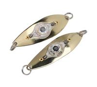 Fesjoy Cuillères de Pêche LED à Chute Profonde, Conception en Forme d'oeil de Poisson à économie D'énergie pour la Pêche Côtière en Mer