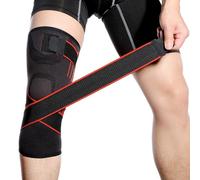 Fesjoy De Nouveaux Tampons De Genou De Sport Améliorés, Bandage De Pression, Silicone sans Glissement, S'occupent De la santé des Articulations du Genou, Réduisent la probabilité De (Orange & L)