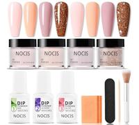 Fesjoy Dip Powder Nail Art Set Séchage Rapide Aucune Lampe UV/LED Nécessaire pour le Salon de Bricolage à Domicile - Kit de Démarrage 4 Couleurs pour Débutants et Professionnels (WMFTZ1-03)