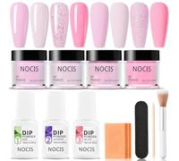 Fesjoy Dip Powder Nail Art Set Séchage Rapide Aucune Lampe UV/LED Nécessaire pour le Salon de Bricolage à Domicile - Kit de Démarrage 4 Couleurs pour Débutants et Professionnels (WMFTZ5-02)