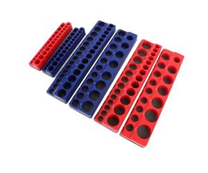 Fesjoy Ensemble D'organisateurs de Douilles Magnétiques Robustes, Conception Conviviale, Gain de Place, 6 Pièces, Lecteur 1/4 Pouces, 3/8 Pouces, 1/2, Changements D'outils Rapides, Flux Travail