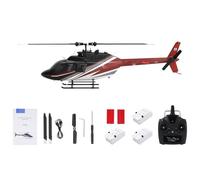 Fesjoy Hélicoptère télécommandé RC Hélicoptère Mini Avion 2,4 GHz 6 CH Maintien D'altitude Positionnement Optique Moteurs Gyroscopiques sans Balais 6 Axes avec Batterie 7,4 V 1200 (-3)