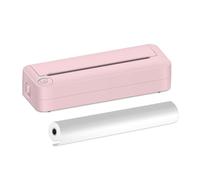Fesjoy Imprimante Papier Portable Compacte A4 pour de Photos Mobiles iOS Adaptée aux études Scolaires avec 1 Rouleau de Papier Thermique A4 (Rose)