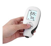 Fesjoy Jauge D'épaisseur de Peinture, Outil de Test 0~2000um, Jauge D'épaisseur Revêtement avec Rétro-éclairage pour Testeur Films Peinture Voiture, Couleur ABS Blanc (Blanc)