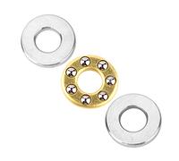 Fesjoy Jeu de Roulements Plats en Acier de Haute Précision, Roulement à Billes de Butée, avec une Faible Résistance au Frottement et une Faible Consommation D'énergie, Kit de (F3-8M 3 * 8 * 3.5mm)