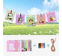 Fesjoy Kit D'accessoires pour Appareil Photo 18 en 1 de Remplacement pour Appareil Photo instantané Mini 8/9 Moments Colorés Suspension Murale/Affichage de Table