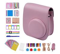 Fesjoy Kit d'accessoires pour appareil photo instantané 12 en 1 pour Fujifilm Instax Mini 11 avec étui, sangle, album photo, clips photo, cadre photo, corde de suspension, crochet