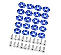 Fesjoy KIT de Boulons de Rondelle Garde-boue Pare-chocs en Aluminium, 20 Pièces, Compartiment Moteur Universel, Habillage (Bleu)