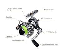 Fesjoy Kit de Canne à Pêche Pliable de Poche, Mini Stylo, Télescopique, en Alliage D'aluminium et Fibre d'acier, Léger et Compact, pour Amateurs Pêche, 1,4 M (1,4 M)