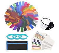 Fesjoy Kit de Filtres pour Gels de Couleur avec Diffuseur Flash et Sac Transport, 30 Pièces/ensemble Filtres D'éclairage Flash Universels pour Lumière Stroboscopique, Améliore L'équilibre Couleurs,