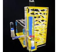 Fesjoy Kit de Nid de Fourmis à Faire Soi-même, Conteneur en Plastique Transparent, Ferme, Villa D'observation D'insectes, Cuisine, Salon, Cadeau (Jaune)