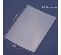 Fesjoy Kit de Papier de Film D'art Rétractable Fait à la Main avec 50 Feuilles pour Accessoires Bricolage, Couleur Translucide, 7,9 * 5,7 Pouces (Transparent)