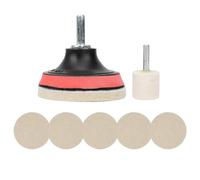 Fesjoy Kit de Polissage pour Dissolvant de Rayures sur Verre Pare-brise Voiture, Ensemble Roues en Poudre D'oxyde Cérium, Tampons Polissage