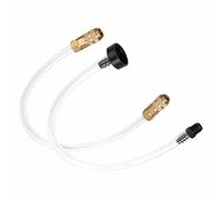 Fesjoy Kit de Purge de Bateau Compatible avec Le Système de Direction Hydraulique, Tube de Remplissage de Tuyau, Accessoires Marins pour Bateau, en PVC + Laiton, Transparent + Jaune