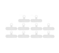 Fesjoy Languette d'attache de Téléphone en Acier ABS, Système de de Lanière Antivol Léger pour Une Installation Facile avec Languette d'attache de Sangle de Téléphone, Empêchant la (Blanc)