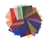Fesjoy Lot de 20 feuilles de filtre de correction de couleur en gel transparent - Dimensions : 9,8 x 6,6 cm