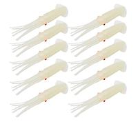 Fesjoy Lures de Pêche au Calmar Robustes, Matériau en Silicone Souple | Mouvement de nage vif, idéal pour une utilisation de jour comme de nuit, design réaliste en forme de calmar.