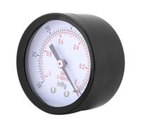 Fesjoy Manomètre de Pression D'air 0-30inHg 0-1bar Manomètre à Vide à Mini Cadran avec Boîtier en Métal, Portable pour les Mesures D'eau, D' et D'air