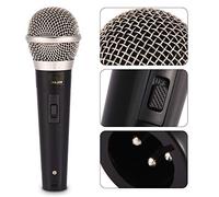 Fesjoy Microphone Filaire Professionnel Dynamique pour Performances Musicales, Voix Claire et karaoké. Alliage de Zinc, Câble de 3 mètres.