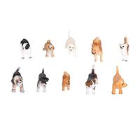 Fesjoy Mini Figurines de Chiens Ensemble, Modèles d'animaux Assortis (10 | Conceptions détaillées, Matériaux lavables, Idéal pour raconter des histoires, Idéal pour le jeu imaginatif, Améliore la
