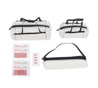 Fesjoy Mini Pack de Bagages en Tissu de qualité Supérieure pour Voiture RC 1:10, Pièces Décoration Exquises pour Chenille à échelle, 3 Sacs Voyage Réalistes avec Poignées et Espace Rangement (Gris)