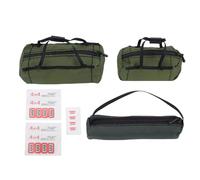 Fesjoy Mini Pack de Bagages en Tissu de qualité Supérieure pour Voiture RC 1:10, Pièces Décoration Exquises pour Chenille à échelle, 3 Sacs Voyage Réalistes avec Poignées et Espace Rangement (Verte)