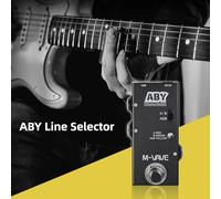 Fesjoy Mini Pédale D'effet de Guitare, Sélecteur de Ligne ABY True Bypass AB Box pour Guitaristes, Conception Coque en Métal pour les Configurations D'amplificateur/haut-parleur