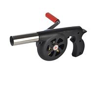 Fesjoy Mini Ventilateur à Manivelle, économie D'énergie, Souffleur D'air pour Barbecue, Soufflet de Feu, Accessoires de Poêle Camping, Portable en Métal Noir