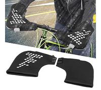 Fesjoy Mitaines de Guidon de Moto Couvertures Thermiques Coupe-vent, Chauffe-poignée Vélo Réfléchissant pour une Conduite Nuit en Toute sécurité, Adaptées au Cyclisme Montagne en Hiver, Matériau SBR