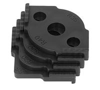 Fesjoy Modèles de Routage de Rayon de Coin, 4 Pcs Routeur Gabarit ABS Semi Positionneur Arrondi, Facile à Utiliser pour Table, Tabouret, Planche de Bois avec Matériau Robuste, 8 (Noir)