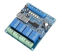 Fesjoy Module Relais Multifonction 4 Canaux 8-36V | Contrôle à 4 canaux, 20 fonctions de synchronisation, entrée DC 8-36 V, fonction d\'économie d\'énergie