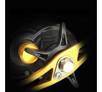 Fesjoy Moulinet de Pêche Baitcaster à Rapport de Vitesse 8.0:1, Haute Vitesse, avec Système Freinage Magnétique 17 + 1BB (Main Gauche)