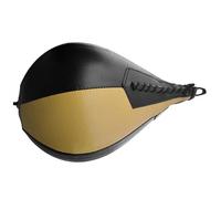 Fesjoy Muay Thai Speed Ball Kit de Balle de Frappe Boxe en Cuir PU Léger avec Pompe Gonflage pour Un Gratuit (Noir et Or)