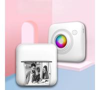 Fesjoy Petite Mini-imprimante Thermique Créative 58mm, pour Scrapbooking, Notes, Autocollants avec Lumière LED, pour L'amélioration du Travail et de la Vie (Fesjoy78vrbgcuoa-OS7318-2)