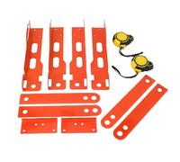 Fesjoy Plaques D'alignement des Orteils en Alliage en Aluminium, Outil D'alignement de Roue de Mésoter Précis avec 2 Mesures de Ruban Adhésive Trou pour Camion de Voiture Universel,