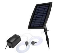 Fesjoy Pompe à Oxygène Solaire pour Aquarium à Faible Bruit pour étang Poissons, Oxygénateur Solaire D'Aquarium 2200 MAh avec Tuyau et Pierres Air, Pompe Oxygène d'eau Aquarium (F