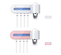 Fesjoy pour Brosse à Dents Mural et Support avec Chargement USB-distributeur de Dentifrice pour une Installation Facile, Organisateur de Salle Bain