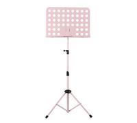 Fesjoy Pupitre Pliable pour Partitions, Support D'instrument de Musique Rose Réglable pour Piano, Violon, Guitare, Pupitre en Métal Portable et Stable, Paroi en Tube Métallique épais de 1,5 Mm (Rose)