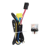 Fesjoy Relais de câble universel de klaxon 12V / 24V pour le bâti de grille de soufflage de tonalités de corne de moto Kit de faisceau de câblage de klaxon pour le camion de voiture Fusible de relais