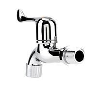 Fesjoy Robinet de Machine à Laver en Plastique avec Poignée Unique, Robinet D'eau en Plastique de qualité Supérieure pour la Cuisine, la Salle Bain, Baignoire et le Jardin, (queue poisson)