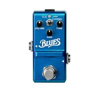 Fesjoy Rowin LN-321 Pédale de Blues Pédale de Guitare à Effet Overdrive Exquis pour Musiciens en Alliage Zinc Bleu 1 Paquet