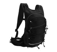 Fesjoy Sac à Dos D'hydratation avec Bande Réfléchissante de Nuit, Sifflet de Survie, Boucle en D pour Cyclisme en Plein Air, Randonnée, Matériau Nylon (Noire)