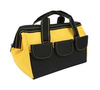 Fesjoy Sac de Rangement pour Outils de 16 Pouces, Sac Fourre-Tout Portable Résistant à l'eau et à Large Ouverture, Fourre-Tout pour Outils D'électriciens pour Un Rangement Pratique, Un (Jaune)