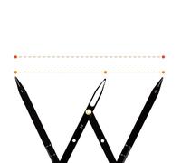 Fesjoy Sourcil Pied à Coulisse Vernier, Pliable Précision (Eyebrow Golden | Fabriqué en acier inoxydable, pratique pour les débutants, idéal pour l\'art