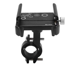 Fesjoy Support de Téléphone de Cyclisme Noir, Rotatif à 360 Degrés, en Alliage D'aluminium, Pince Guidon Antichoc