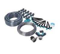 Fesjoy Système D'arrosage Réglable pour Plantes, Kit D'irrigation Goutte à Goutte de 32,8 Pieds pour Pelouse de Serre Jardin, Matériau PE PVC ABS qualité Supérieure