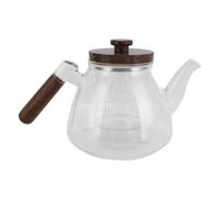 Fesjoy Théière en Verre Borosilicate Résistant à la Chaleur, Couvercle Intérieur Bouillant à la Vapeur, Bouilloire thé Transparente de 1000ml pour Cuisinière électrique en Céramique, Usage
